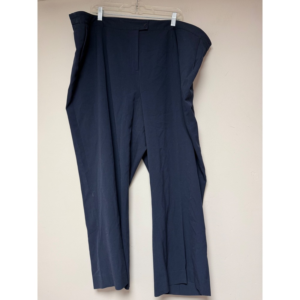 Maggie Barnes Stretch Navy Blue Wide Leg Dress Pants‎ Trousers Size Average